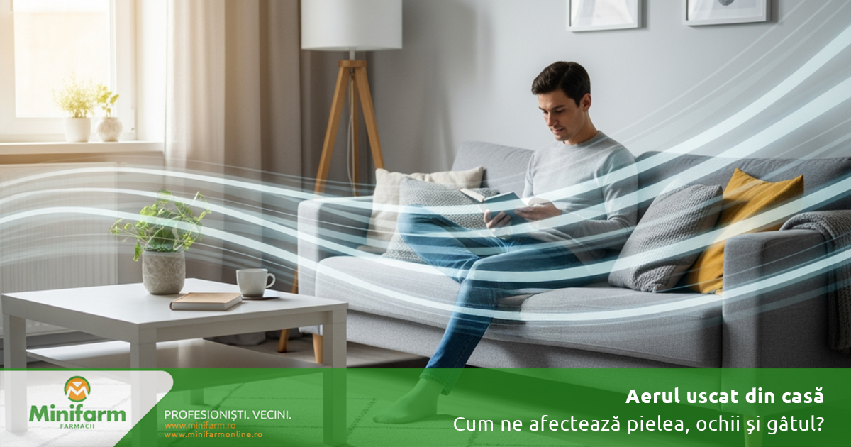 Aerul uscat din casă: cum ne afectează pielea, ochii și gâtul